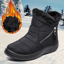 大小碼新款外貿保暖雪地靴女跨境加絨毛防水棉鞋高幫防水暖靴子女