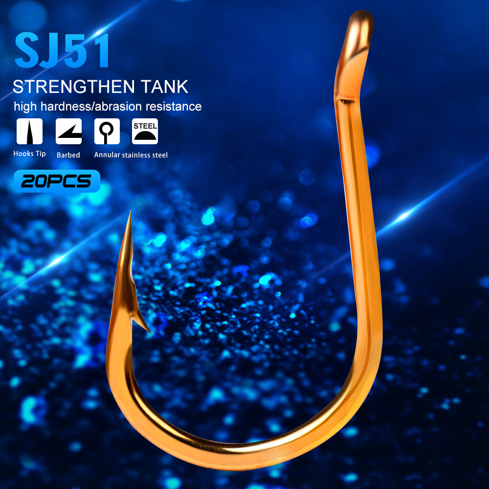 PRO Beros Sea Fishing Hook Fishing has inverted iron plate hook Luya…