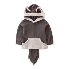 samgamibaby秋冬款兒童可愛動物套頭衛衣男女寶寶小狐狸連帽衛衣