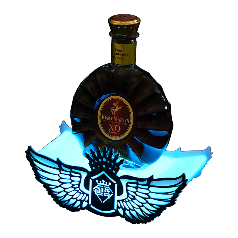 Zuoshang bar KTV asiento de vino emisor de luz base de las alas de acrílico LED Champagne vino titular vino extranjero soporte de exhibición