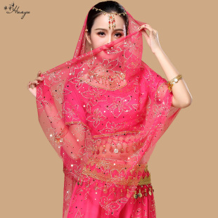 Fashion Huayu Indian Dance Belly Dance Performance Veil Dance Performance Matching Veil Pattern Veil Stage