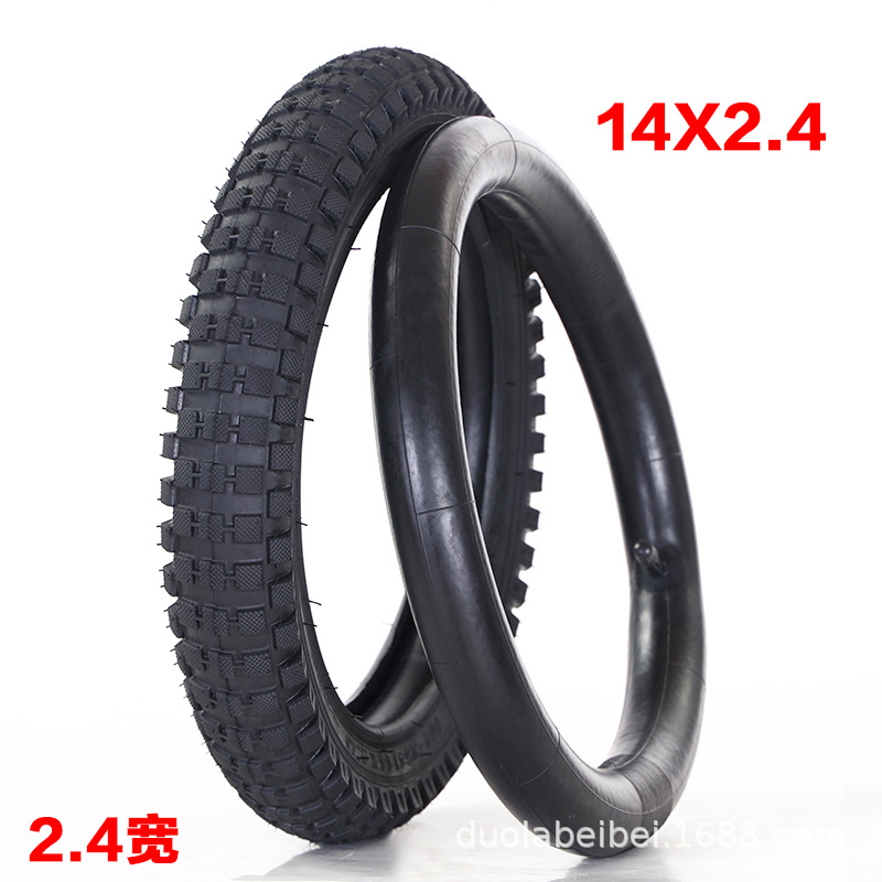 Утолщенный комплект внутренних и внешних шин 14x2,40