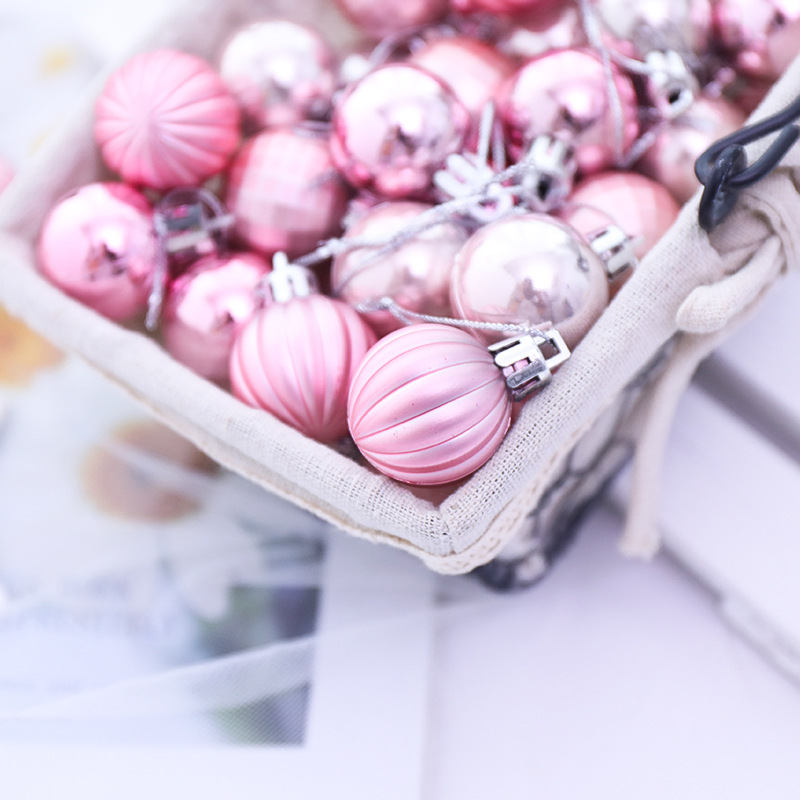 Spot nueva bola de Navidad en caja bola de colores de Navidad colgante de árbol de Navidad accesorios de decoración azul colgante de Navidad