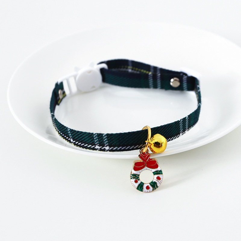 Fabricante transfronterizo de Amazon árbol de Navidad manual colgante ajustable perro gatos collar de seguridad