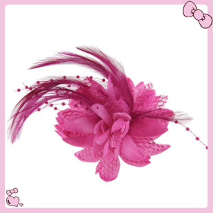 Yiwu bridal jewelry red wedding headdress corsage feather headdress wedding shop wrist flower bridal headdress