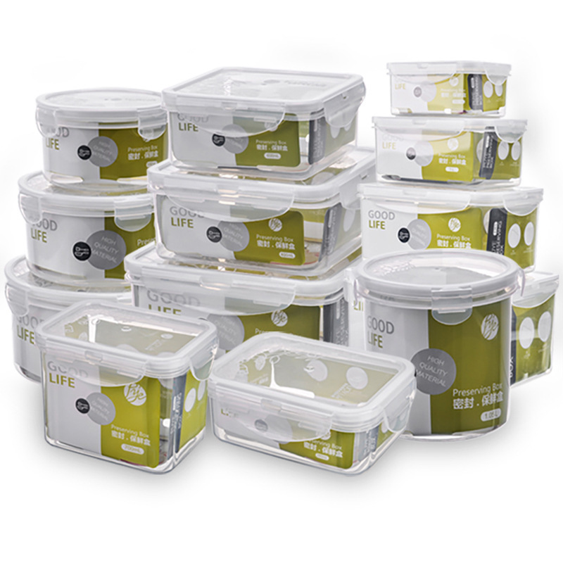 Puye crisper rectangular plastic microwave oven sealed box household refrigerator food storage bento box