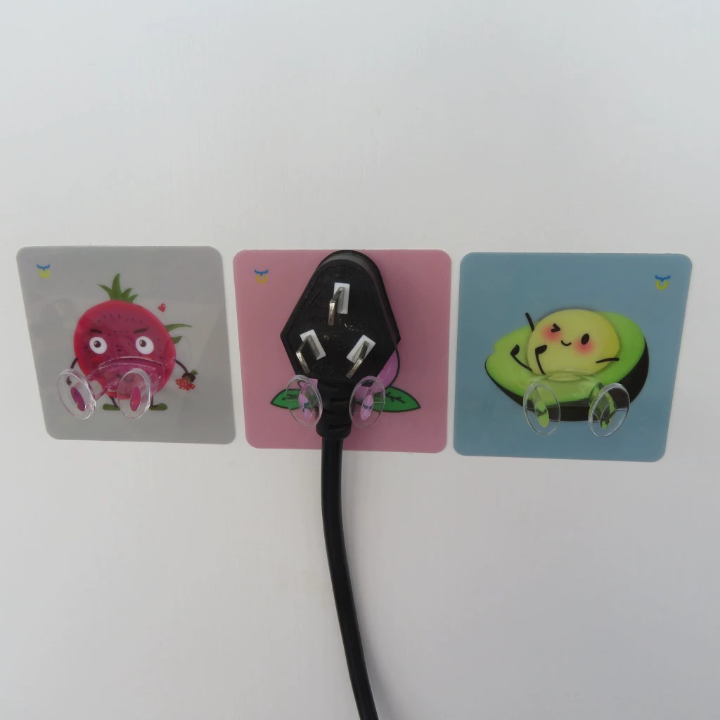 Transparent power plug linked multifunctional sticking hook traceless hook hook hook without marks without nails and strong sticky hooks