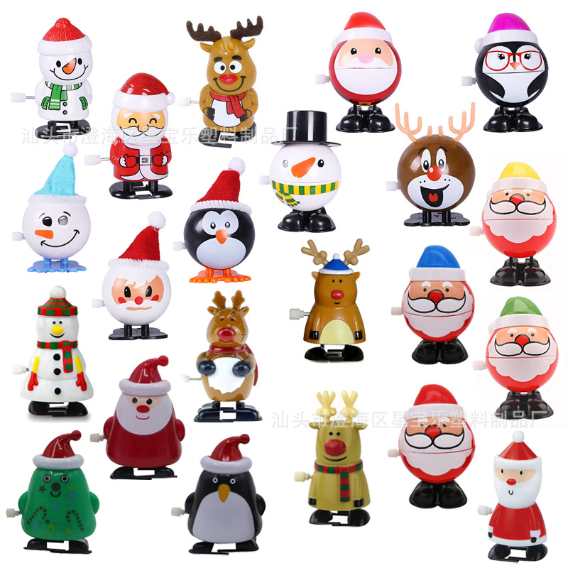 Cross-border children's clockwork toy winding walking Santa Claus elk clockwork toy Christmas gift