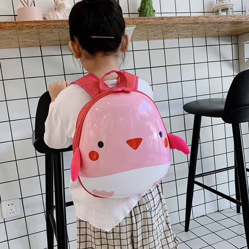 New Children's Double Shoulder Bag, Cartoon Cute Eggshell Bag, Waterproof Kindergarten Schoolbag, Stylish Baby Accessory