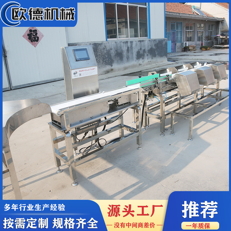 不锈钢输送式检重秤  大闸蟹龙利鱼称重分拣机  皮带式重量分选机