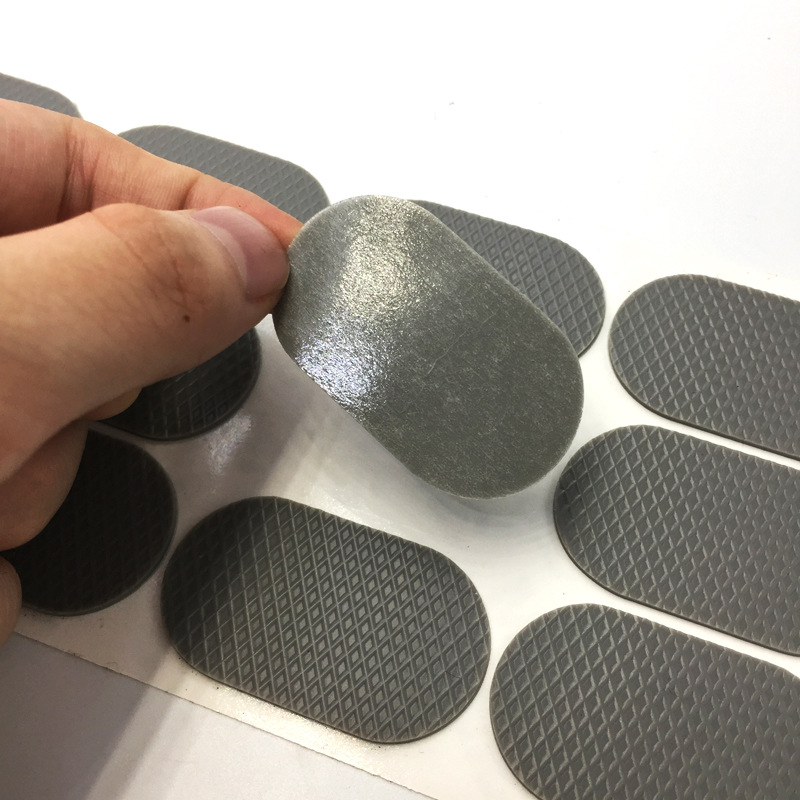 Fábrica negro junta de silicona patrón de malla autoadhesiva antideslizante sellado de goma antideslizante almohadilla del pie junta de goma