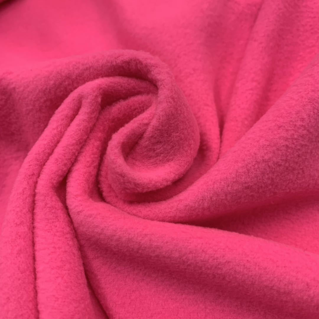 厂家供应 75D/144F荧光色双刷单摇摇粒绒