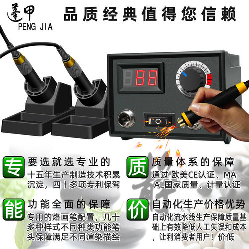 Pengjia temperature-adjusting pyrography tool pyrography machine gourd wood burning pen pyrography pen electric soldering pen soldering iron pyrography machine