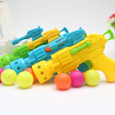 New fun elastic table tennis ball gun safety game Gun children shooting toy boy ball gun gift