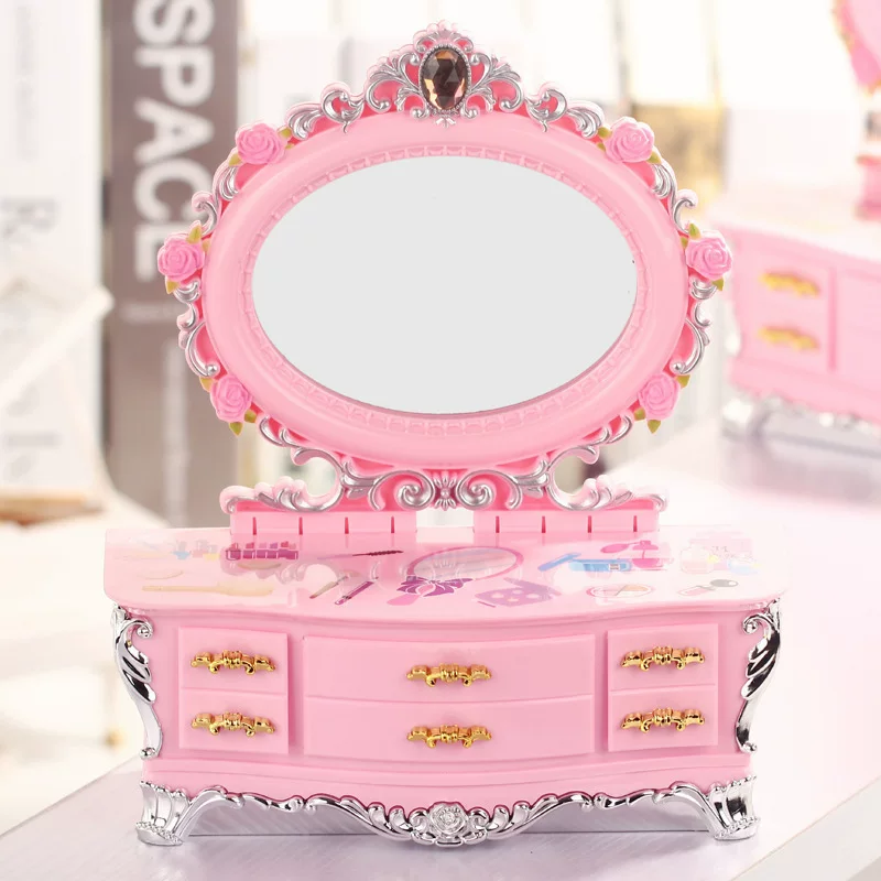 Fashionable mirror, plastic table music box, for beloved, Birthday gift