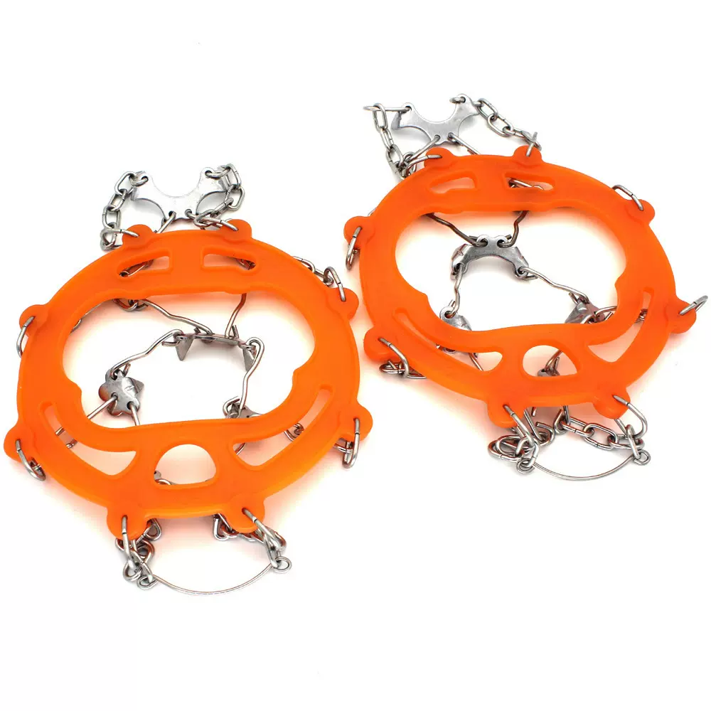 户外登山钓鱼8八齿冰爪雪地鞋套雨雪天硅胶防滑链爪简易多齿冰齿