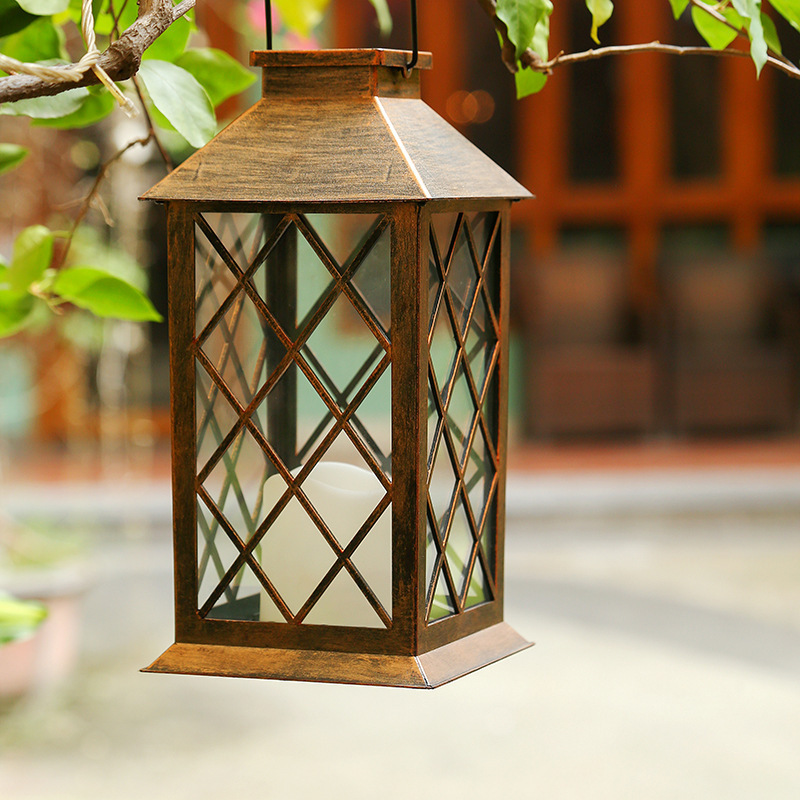 Cross-Border solar candle lamp led Palace Lamp modern courtyard decoration induction lamp electronic candle creative wind lamp