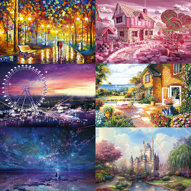 Spot jigsaw puzzle 1000 pieces adult puzzle decompression toy landscape illustration cross-border explosions cartoon jigsaw puzzle Spot jigsaw puzzle 1000 pieces adult puzzle decompression toy landscape illustration cross-border explosions cartoon jigsaw puzzle