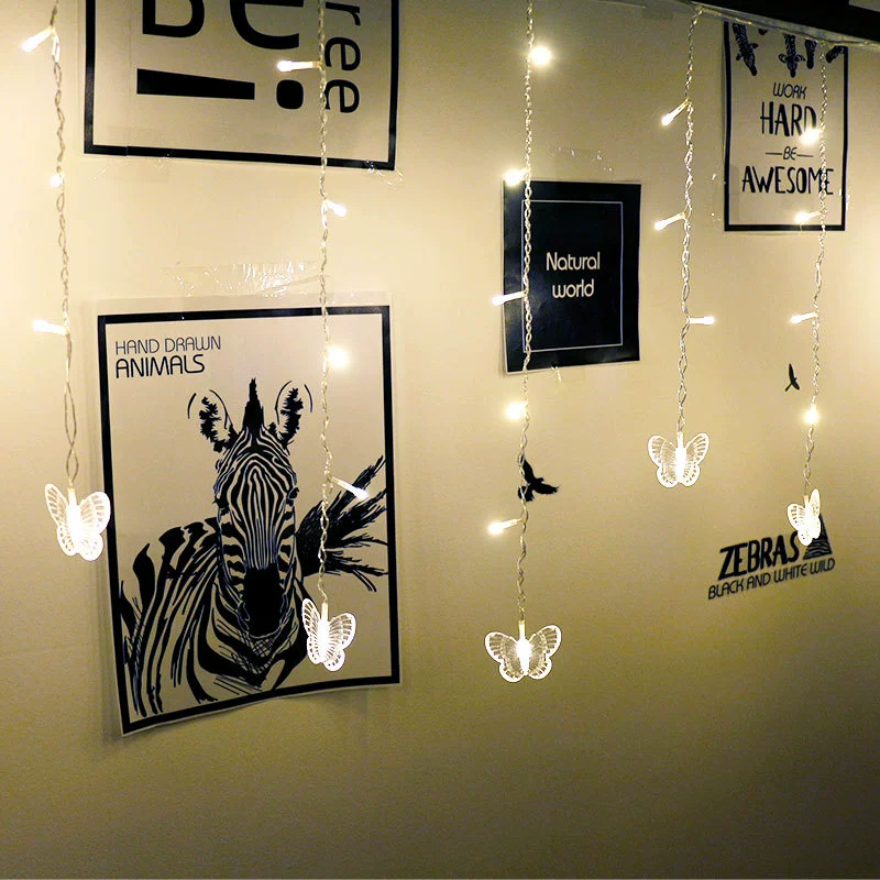 Butterfly LED String Lights, Remote & Dimmable, USB/Plug/Battery Power, 2–4.5 m