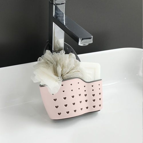 Double-layer stackable sink sponges drain hanger storage rack basket faucet holder shelf drain basket
