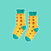 Children's autumn knee socks for boys flower-shaped, 1-8 years, mid-length