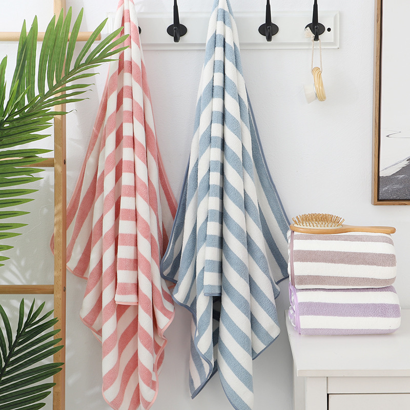 Cationic coral fleece bath towel ultra-fine fiber soft absorbent gift towel bath simple and elegant hair generation Cationic coral fleece bath towel ultra-fine fiber soft absorbent gift towel bath simple and elegant hair generation