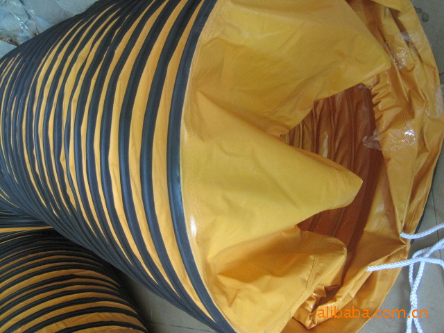 厂家供应 14寸黄色耐磨管 阻燃排风管 内径350mm隧道排风筒