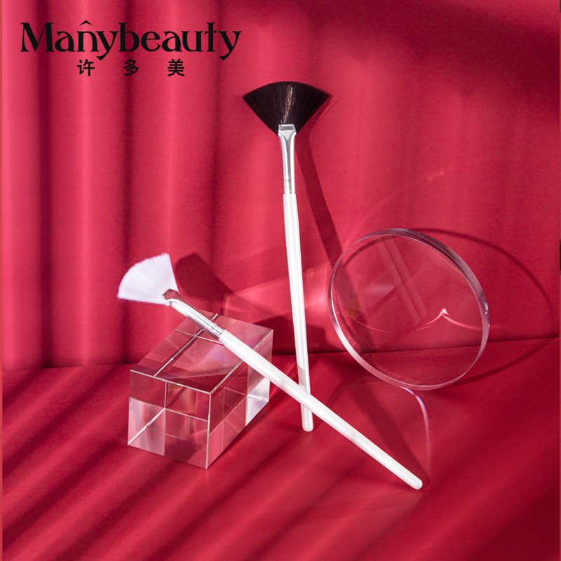 Cepillo de ácido tartárico facial en forma de abanico cepillo de máscara facial piel suave cepillo de maquillaje de madera suministros de salón de belleza spa herramientas de belleza Venta caliente