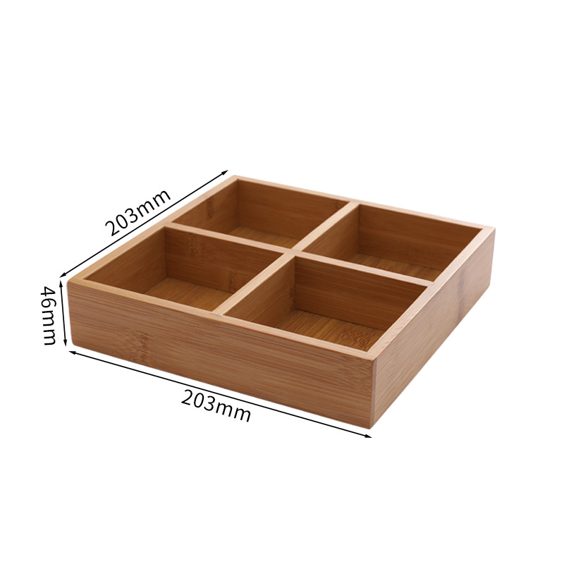 Multifunctional Storage Box For Bedroom And Living Room,Cosmetics Storage,Hotel Folk Wash Basin,Divided Bamboo Products