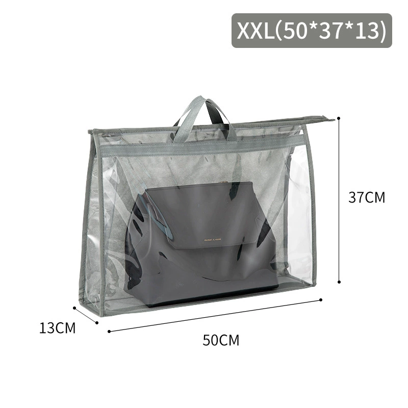 Transparent waterproof dustproof storage bag, hanging organiser, non-woven + PVC, multiple sizes