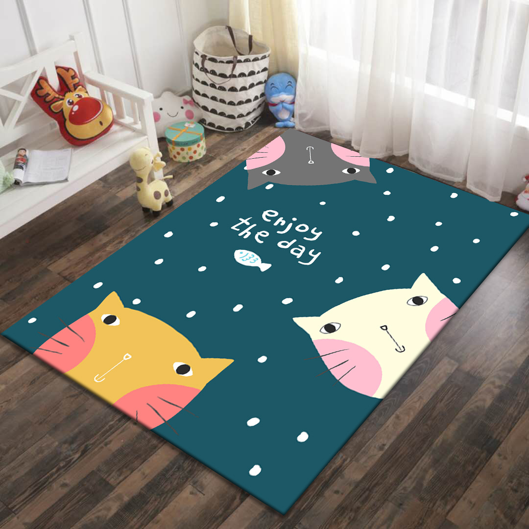 Alfombra de dibujos animados para juegos, alfombra de gran superficie para sala de estar, alfombra para mesa de centro, alfombra para dormitorio, alfombra resistente al desgaste para habitación infantil image 16