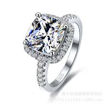 镶钻女士戒指 火烧石 钻石戒 首饰 速卖通爆款 女款批发 梅陇厂