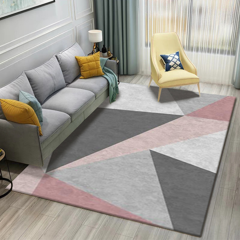 Alfombras nórdicas transfronterizas, alfombras de gran superficie para salas de estar, alfombras para sofá y mesa de centro, alfombras de oficina de fácil mantenimiento.