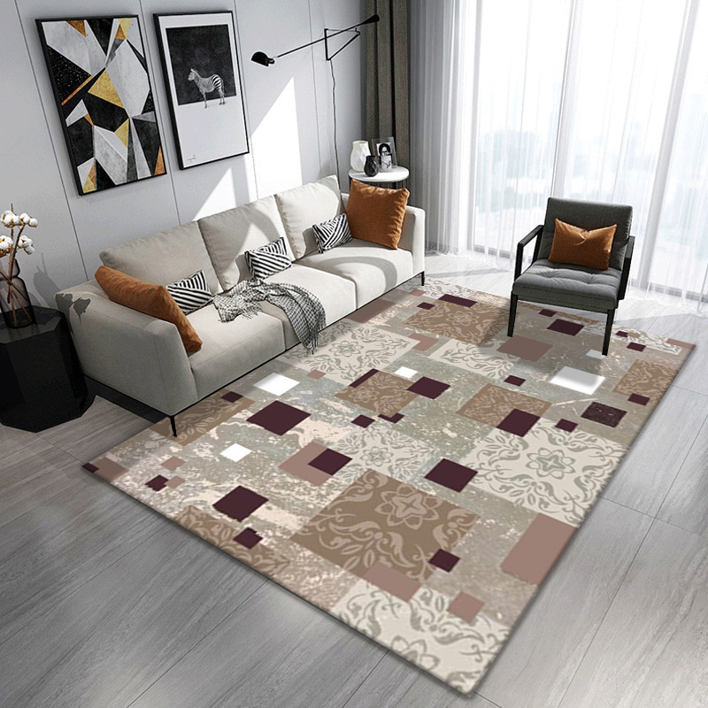 Alfombra de estilo europeo sala de estar simple moderna mesa de café americana dormitorio manta de cama completa manta de noche de estilo nórdico