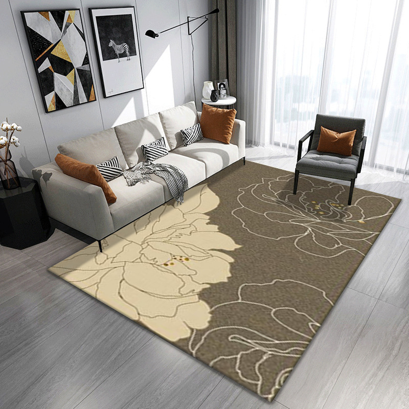 Alfombra de estilo europeo sala de estar simple moderna mesa de café americana dormitorio manta de cama completa manta de noche de estilo nórdico