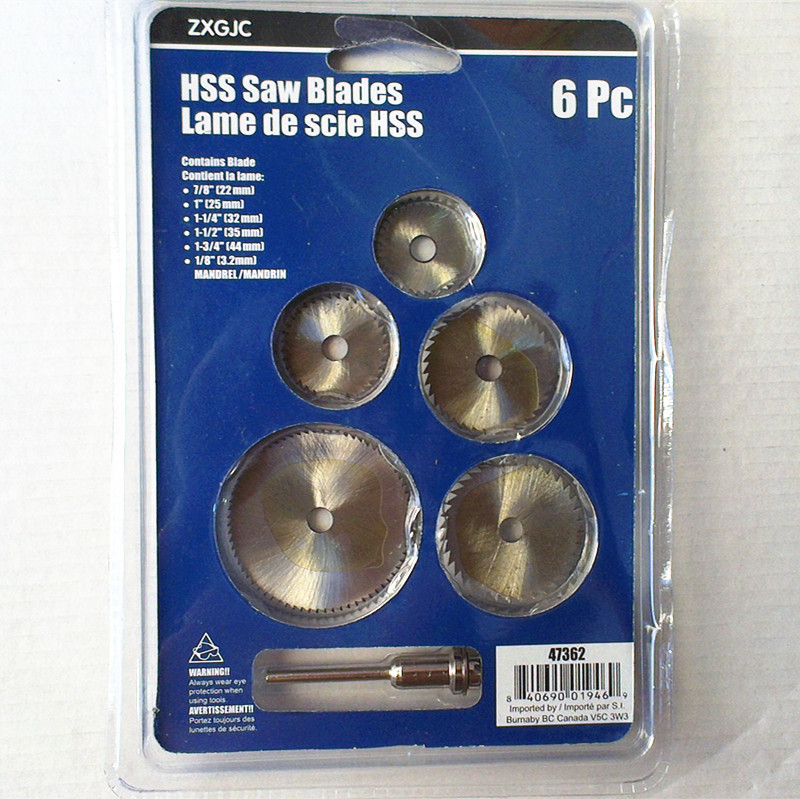 Hoja de sierra pequeña de acero de alta velocidad 3/6/7 piezas traje hoja de sierra circular DIY carpintería plástico aluminio plástico placa eléctrica molienda cuchilla de corte