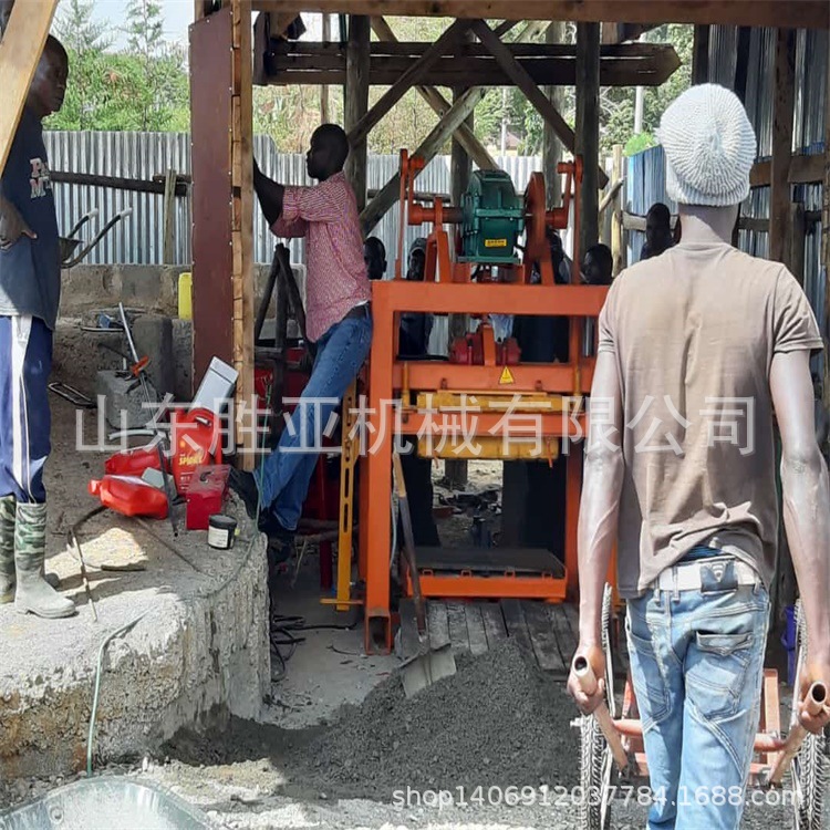 胜亚 QTJ4-40 6inch 4inch 水泥空心砖机 实心砖机 混凝土砖机