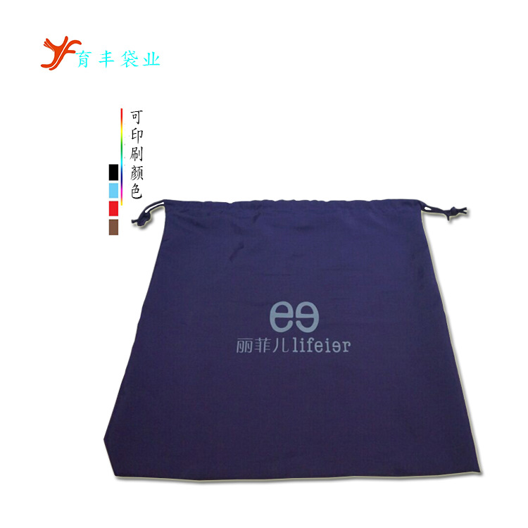 厂家育丰袋业制作抽绳袋背包 双肩束绳涤棉布袋 束口包装袋子