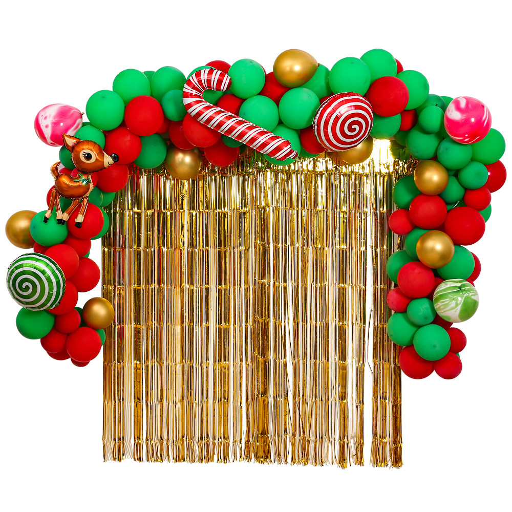 Globo de Navidad Suministros de Navidad globo decorativo película de aluminio globo de látex combinación arreglo Globo Navidad