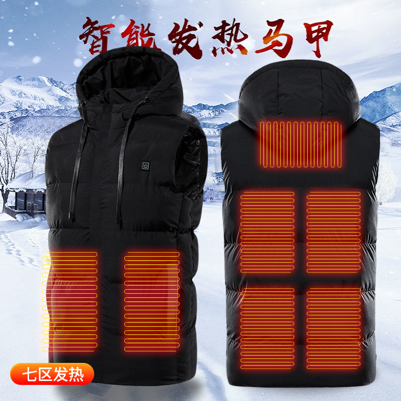 2025 USB Rechargeable Heating Vest Winter Heated Vest for Men Amazon Cross-Border Manufacturer Hot-Selling Smart Heating