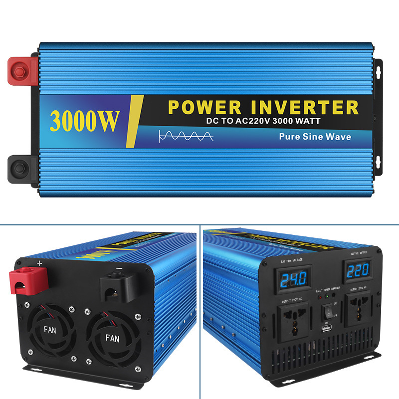 Solar system inverter DC to AC voltage conversion pure sine wave 12V to 220V500W inverter