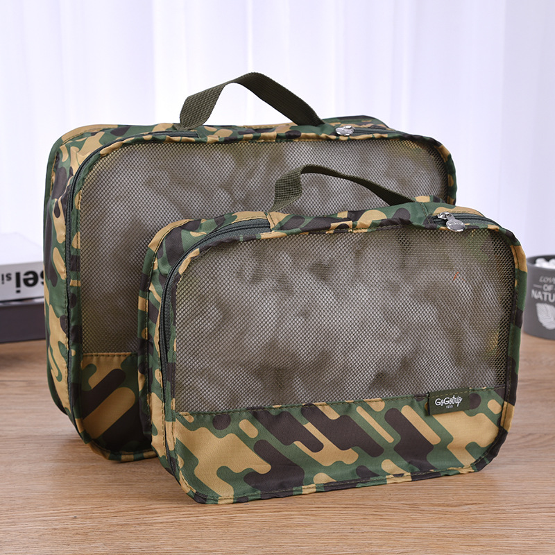 出差旅行多功能数码包厂家收纳化妆袋化妆包网纱洗漱包210D条论袋