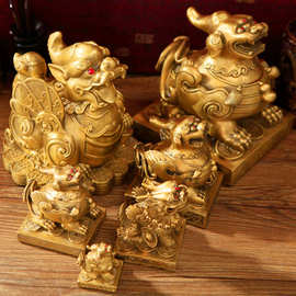 文王风水工艺品 厂家批发铜貔貅 金钱貔貅 单角双角貔貅