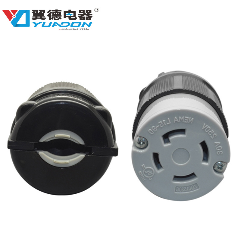 NEMA L15-30C美式工业插座 大型机械设备舞台灯光等防脱装配式插