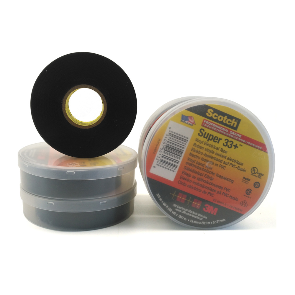 3M 33+专业级PVC电气绝缘胶带电工胶带电工胶布耐低温抗紫外线