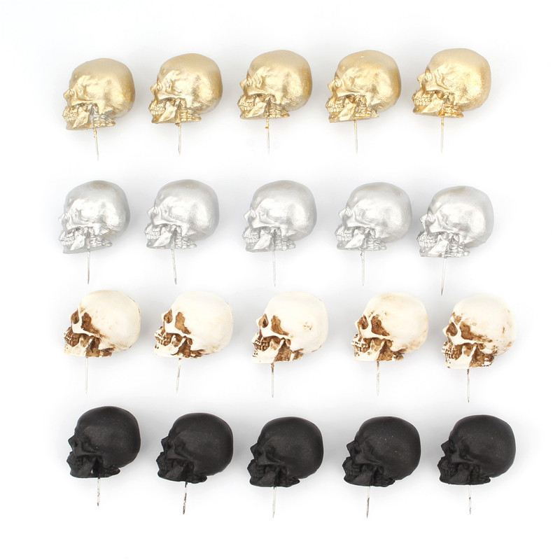 Creative skull drawing pin suit cork board message wall decorative nail floor drawing paper big head nail cross-border in stock