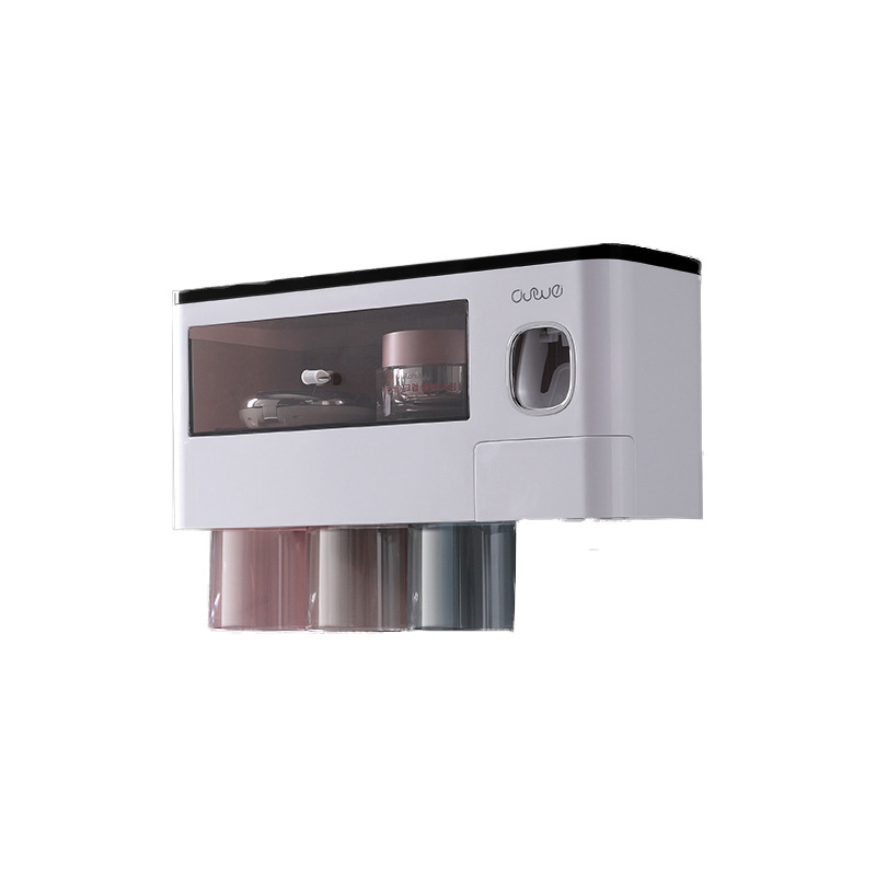 Cepillo de dientes montado en la pared libre enjuague bucal taza cepillo de dientes taza montado en la pared baño montado en la pared traje de cepillo de dientes