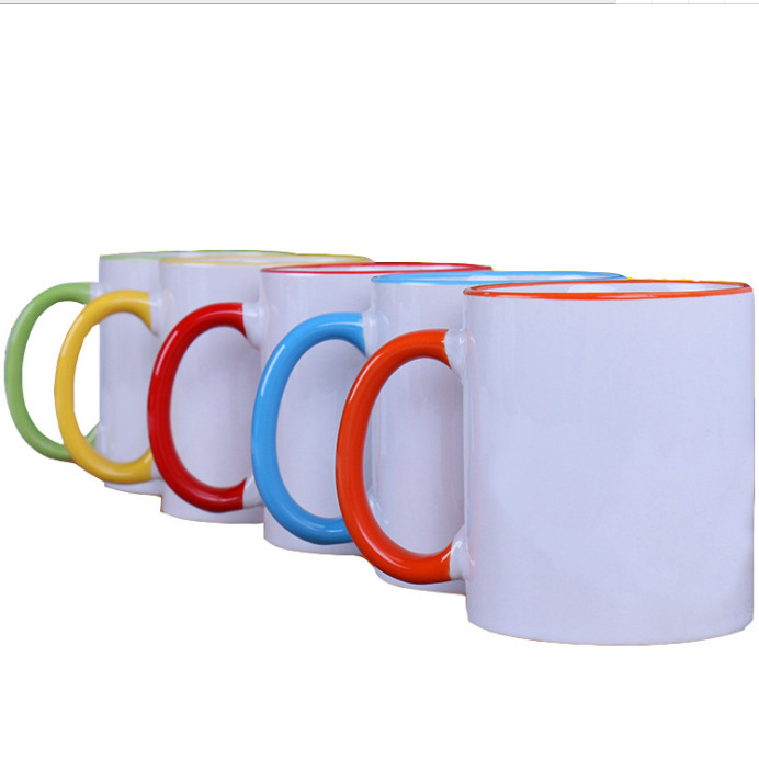 Factory coated Cup blank thermal transfer ceramic cup export AB grade 11oz enhanced porcelain bone china mug