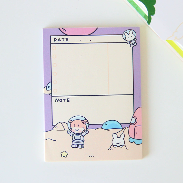 花墨 Produced by Rabbit Girl Series Three Cute Student Note Book Study Notes Plan Paper Sticky Note Paper