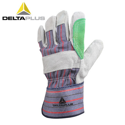 Delta 204208 guantes de protección de trabajo de doble piel de vaca resistentes al desgaste de riesgo mecánico de manejo de guantes de trabajo